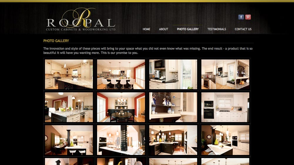 Web Design & Development, Rocpal Custom Cabinets